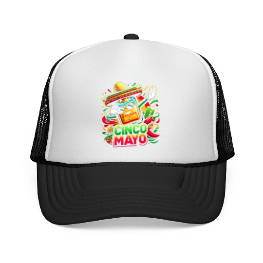 Cinco de Mayo Tequila Bottle Trucker Caps