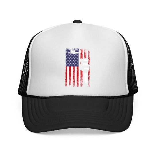 American Flag US, air traffic controller Trucker Caps