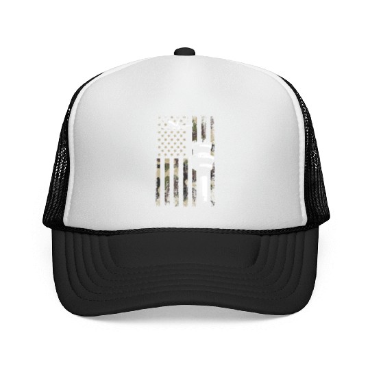 American Flag US, air traffic controller Trucker Caps