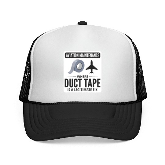 Aircraft Mechanic Aviation Technician Duct Tape Trucker Caps