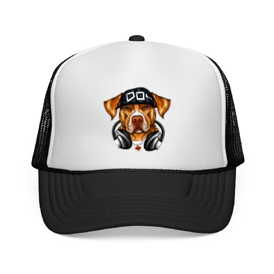 Pitbull Clothing Hipster Graphic Premium Trucker Caps
