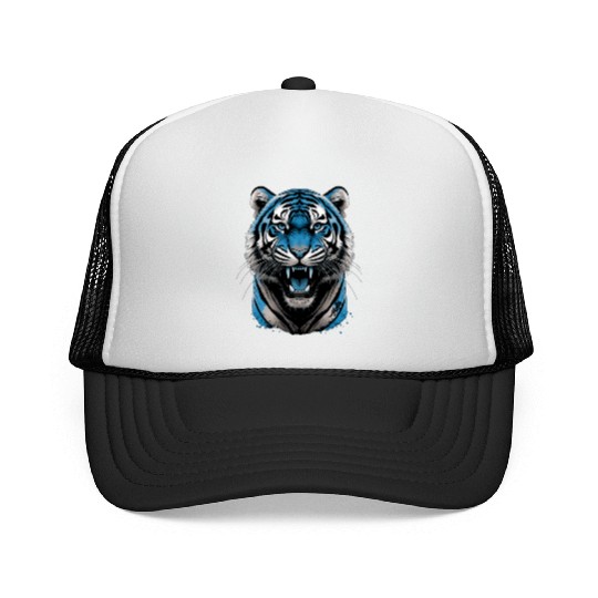 Blue Tiger  D83D DC99 Trucker Caps