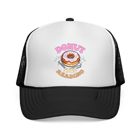 Literature Teacher Donut Stop Reading Instructor Trucker Caps