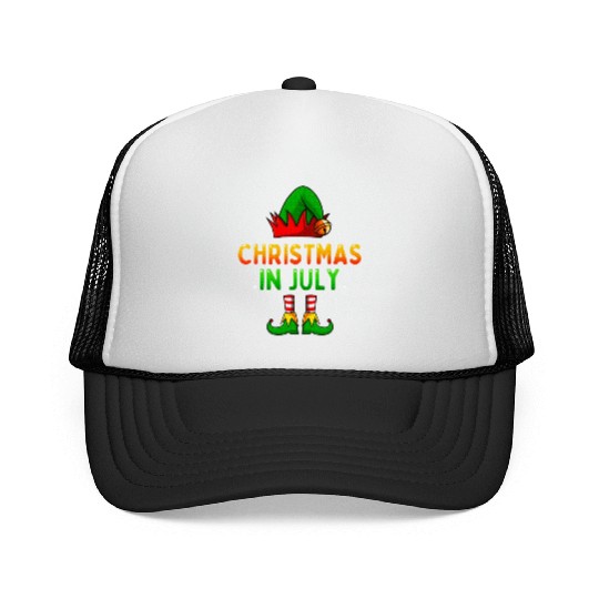 Christmas In July Santa Elf Trucker Caps