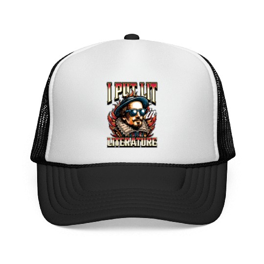 Literature Teacher I Put Lit In Literature Bookish Trucker Caps