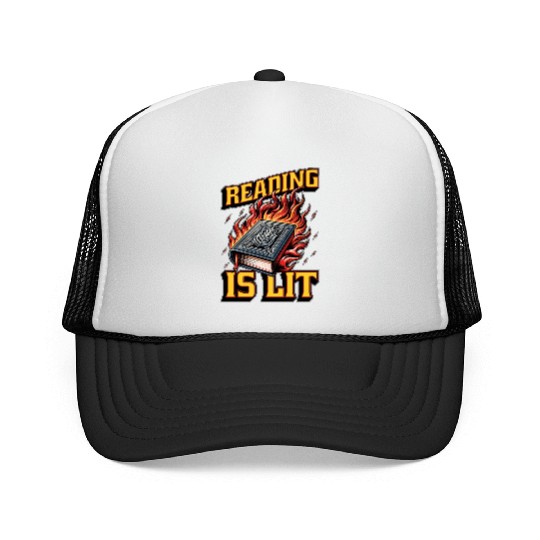 Literature Teacher Reading Is Lit Educator Bookish Trucker Caps