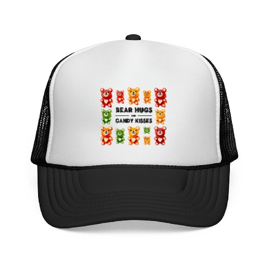 Bear Hugs and Candy Kisses Gummy Bears Trucker Caps