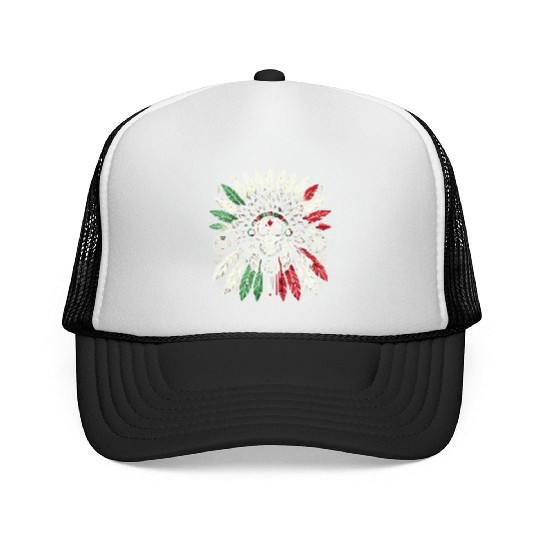 Aztec Warrior Indigenous Mexican Aztec Jaguar Trucker Caps
