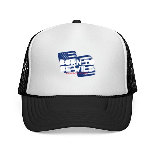 Born To Be Wild Raised To Be Free 4th of July Trucker Caps