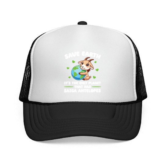 Is The Only Planet With Saiga antelopes Earth Day Trucker Caps