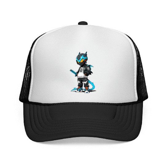 Chibi Dragon Ninja Character Trucker Caps
