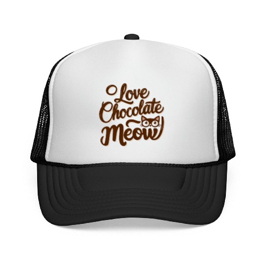 I love chocolate & cats Trucker Caps