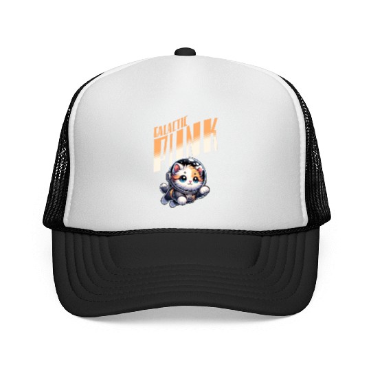 punk galaxy kitty Trucker Caps