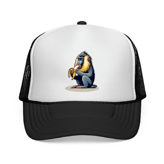 Mandrill Banana Monkey Trucker Caps