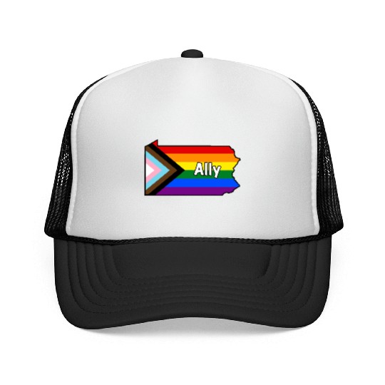 Pennsylvania Pride Ally Progress Flag Trucker Caps