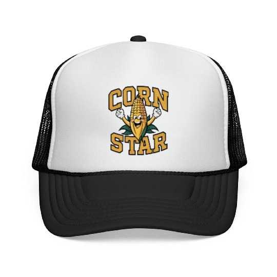 Funny Farm Food Trucker Caps Corny Cob Farmer Corn Star