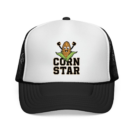 Funny Farm Food Trucker Caps Corny Cob Farmer Corn Star