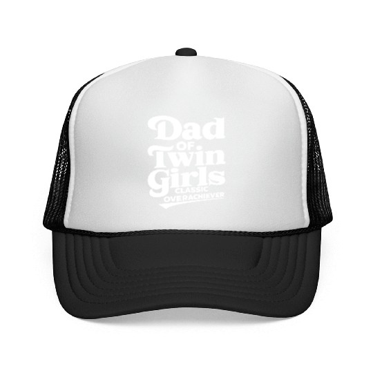Dad of Twins Girls Trucker Caps Funny Father's Day