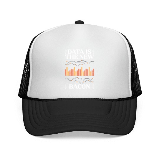 Data Is The New Bacon Funny Deep Learning For Data Trucker Caps