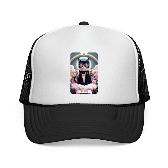 The Ally Cat Tarot Card Pride Gay Pride LGBTQ Trucker Caps