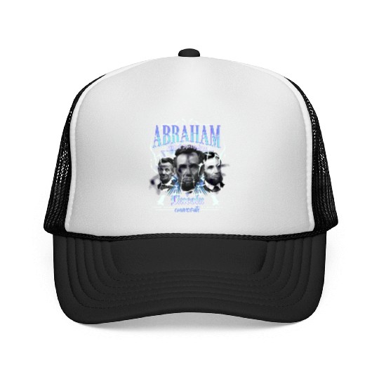 History Bootleg Abraham Lincoln Bootleg Retro Rap Trucker Caps