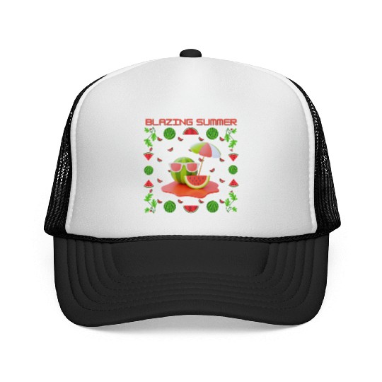 Blazing Watermelon Summer Trucker Caps