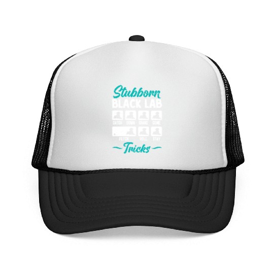 Labrador STUBBORN BLACK LAB TRICKS Labrador Trucker Caps