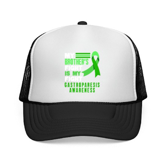 My Brother's Fight Green Ribbon Gastroparesis Trucker Caps