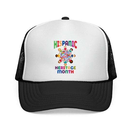Hispanic Heritage Month Kids Countries Flags World Trucker Caps