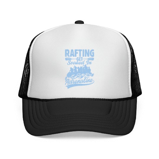 Rafting Get Soaked In Adrenaline White Water Paddl Trucker Caps