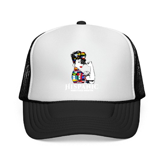 Hispanic Heritage Month Latino Countries Flag Trucker Caps