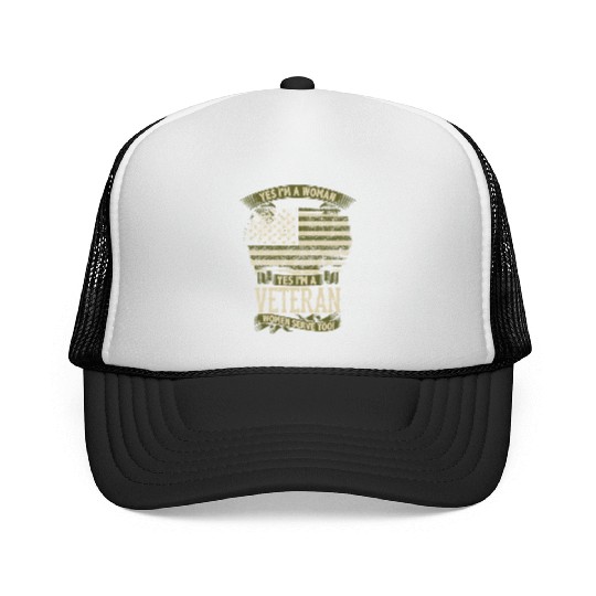 Veteran Design - Yes I m A Veteran Trucker Caps