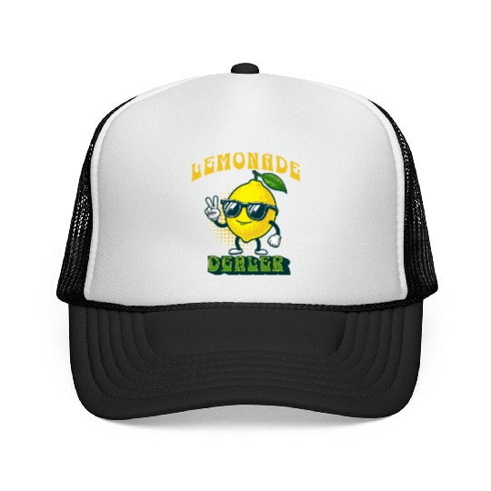 Lemonade Dealer Lemon Juice Stand Store Staff Trucker Caps