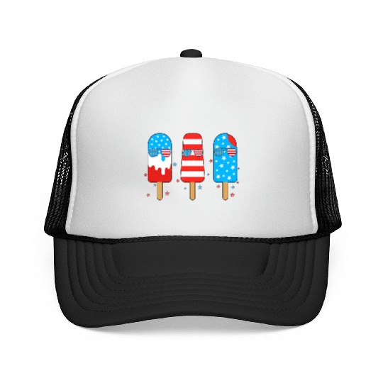 July Popsicle Toddler American Trucker Caps