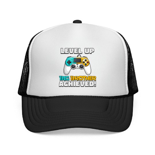 Funny Big Brother Level Up Trucker Caps