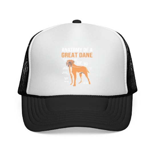 Funny Dog Owner Anatomy Of A Great Dane Trucker Caps