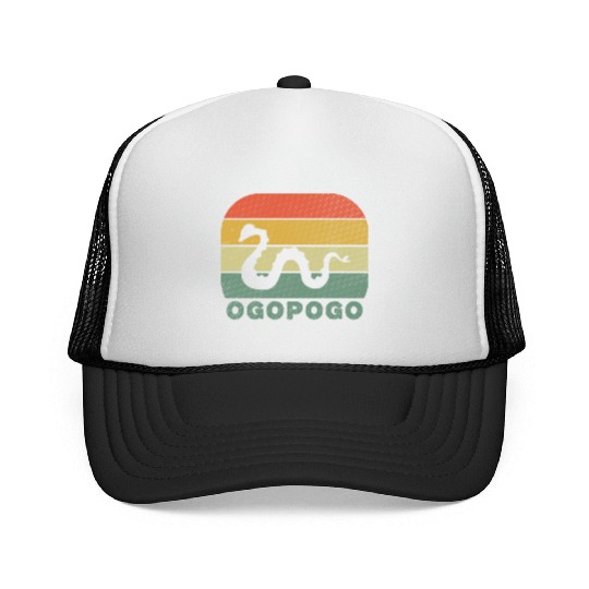 Ogopogo Retro Lake Monster Cryptid Trucker Caps
