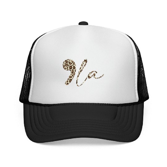 Comma La Leopard Print Kamala Harris Trucker Caps