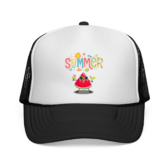 Summer Vibes: Fresh Watermelon Design! Trucker Caps