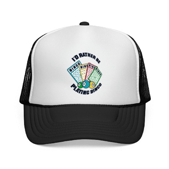 I'd Rather Be Playing Bingo Professional Caller Trucker Caps
