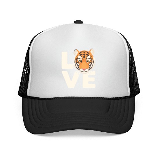Tiger Love Nature Lover Safari Wildlife Animal Trucker Caps