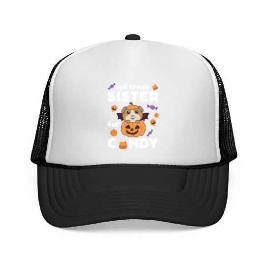 Guinea Pig Halloween Trade Sister For Candy Trucker Caps