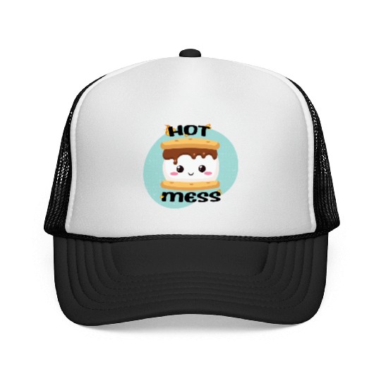 Hot Mess Kawaii S'more Meme Trucker Caps