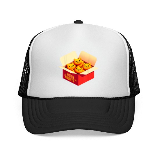Kitten Nuggets Food Pun Cat Lover Gift Chicken Nug Trucker Caps