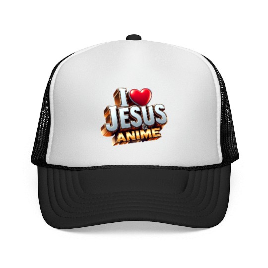 I Love Jesus & Anime Trucker Caps
