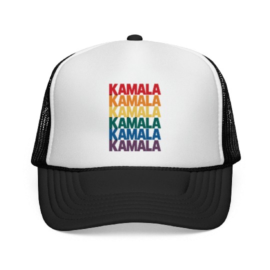 Kamala Harris LGBTQ Gay Pride Lesbian Fun Gift Trucker Caps