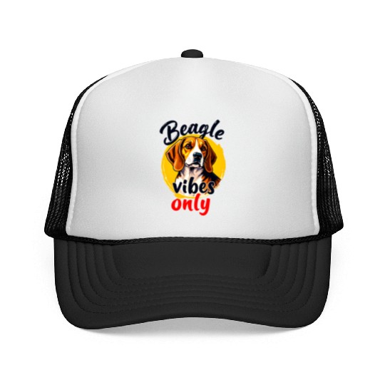 beagle vibes only Trucker Caps