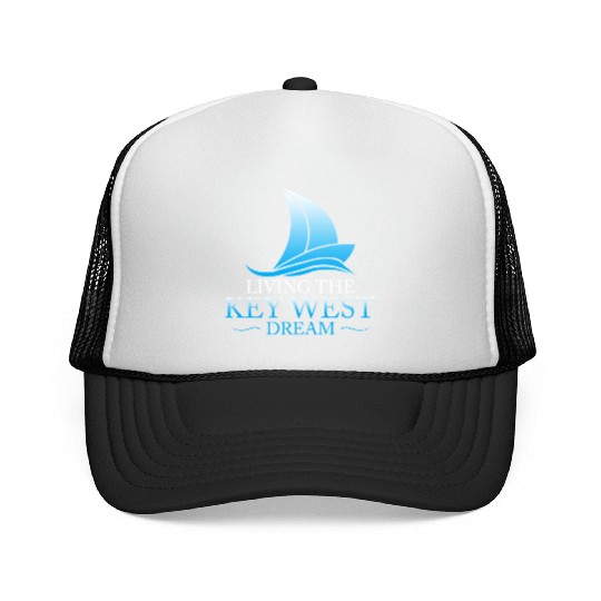 Florida Keys LIVING THE KEY-WEST DREAM Sailor Trucker Caps