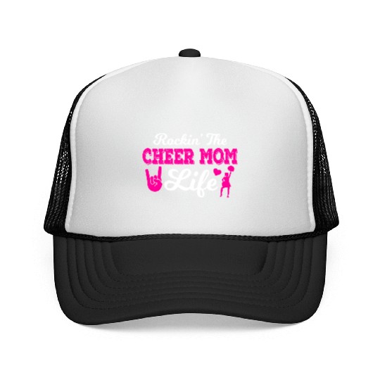 Rockin Cheer Mom Life Cheerleading Mother's Day Trucker Caps