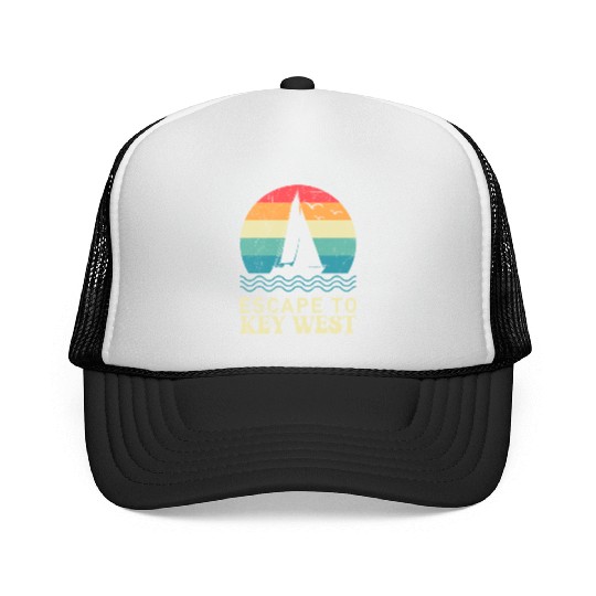 Florida ESCAPE TO KEY-WEST Sailing Florida Trucker Caps